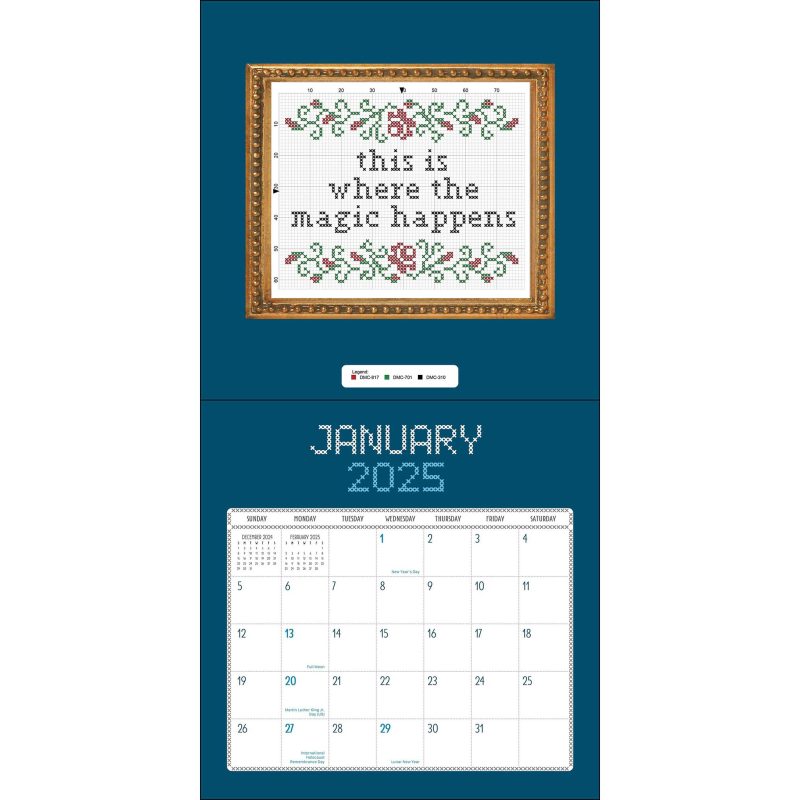 simon schuster 02 subversive cross stitch 2025 wall calendar 9780789344953