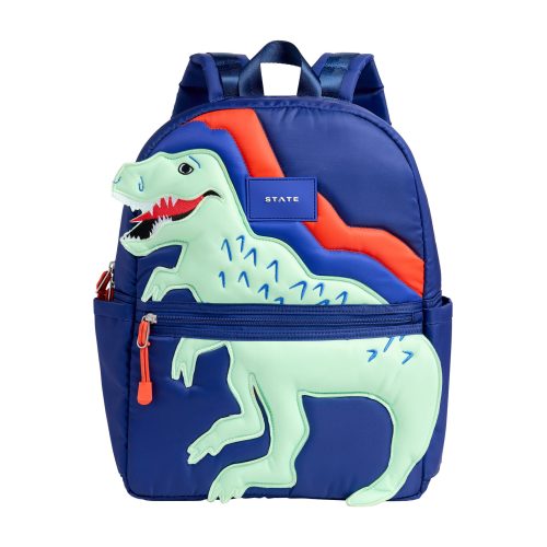 state bags STB1779 kane kids dino blue backpack front view