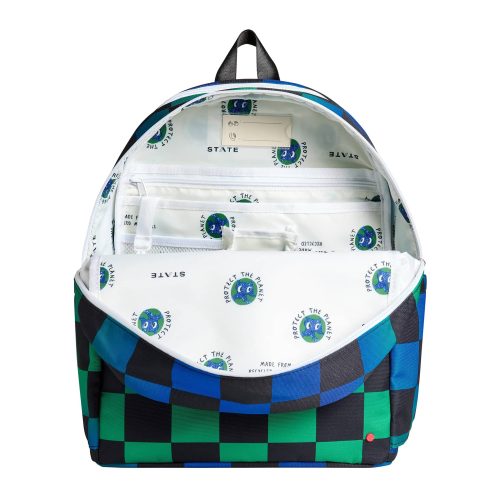 state bags kane kids blue green double pocket backpack interior 1