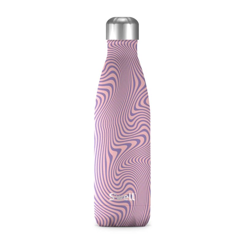 swell 5303679 lavender swirl 17 ounce original insulated reusable stainless steel water bottle front