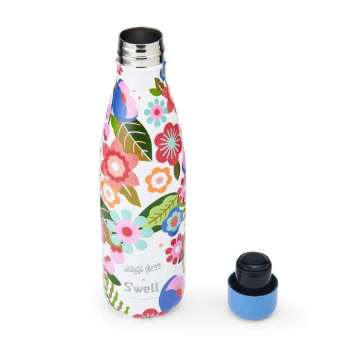 swell steffi lynn collab 5316473 floral 17 ounce original insulated stainless steelwater bottle front cap off