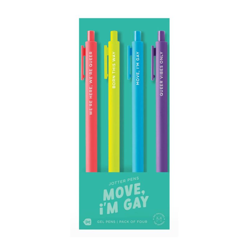 talking out of turn 6837 2598 move im gay jotter pen set of 4 in packaging