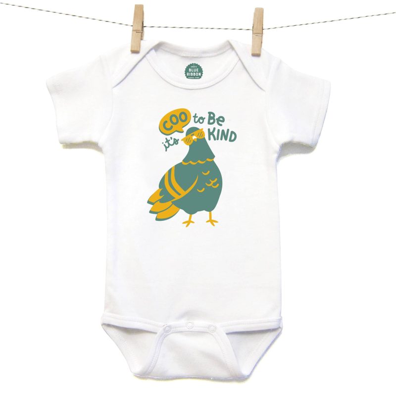 the neighborgoods pigeon its coo to be kind baby one piece