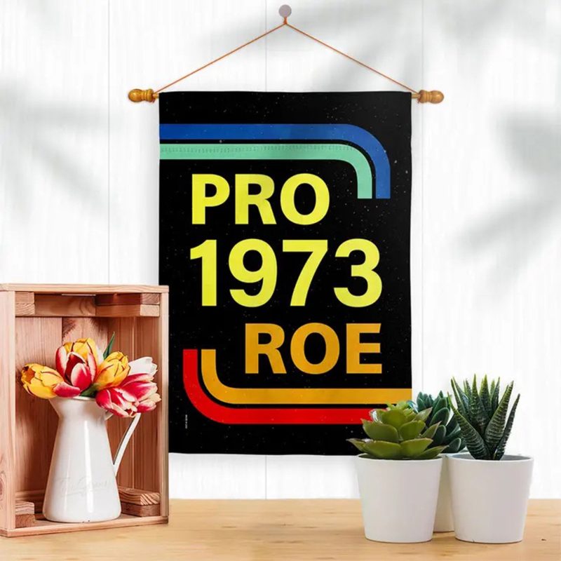 two group flag co pro roe 1973 black garden flag with hanger