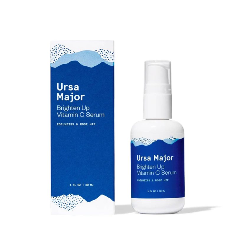 ursa major brighten up vitamin c serum in dispenser bottle with