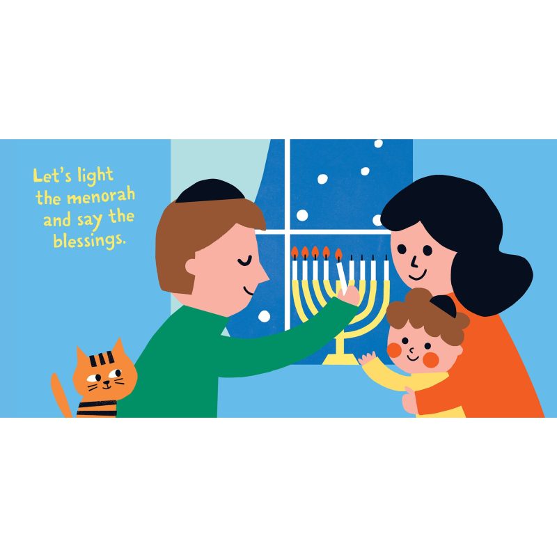 workman publishing indestructibles hanukkah baby book inside page menorah 9781523508044